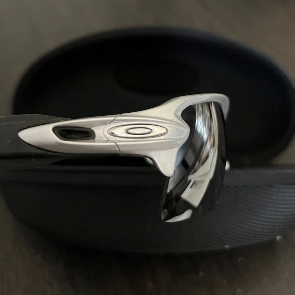 Oakley Silver and Black Sport Glasses